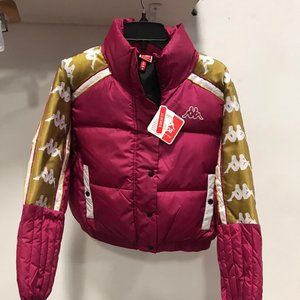 NWT KAPPA CROP BUMBER PUFFER Jacket PINK M